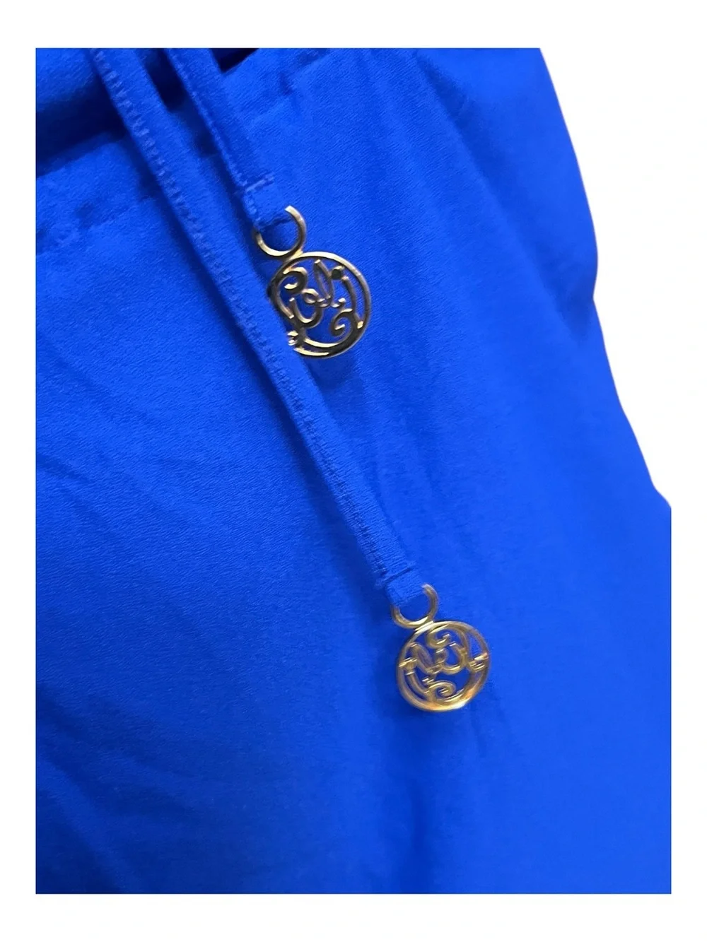 Luli Fama Royal Blue Deep V Swim Coverup Dress Size M